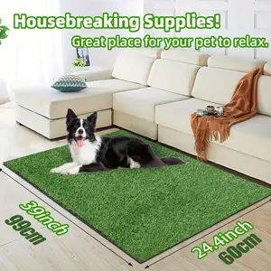Dog Potty Grass Pad Artificial Grass Pee Pads For Dogs Potty Training Indoor Outdoor Soft And Easy Cleaning Fake Grass Mat For Pets LIFELIKE LOOK Simple To Maintain