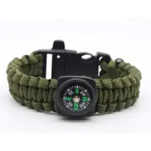 7-Core Paracord Survival Bracelet Compass, Whistle, Emergency Gear, Camping Accessories, Hiking Essentials, Hiking Adventures