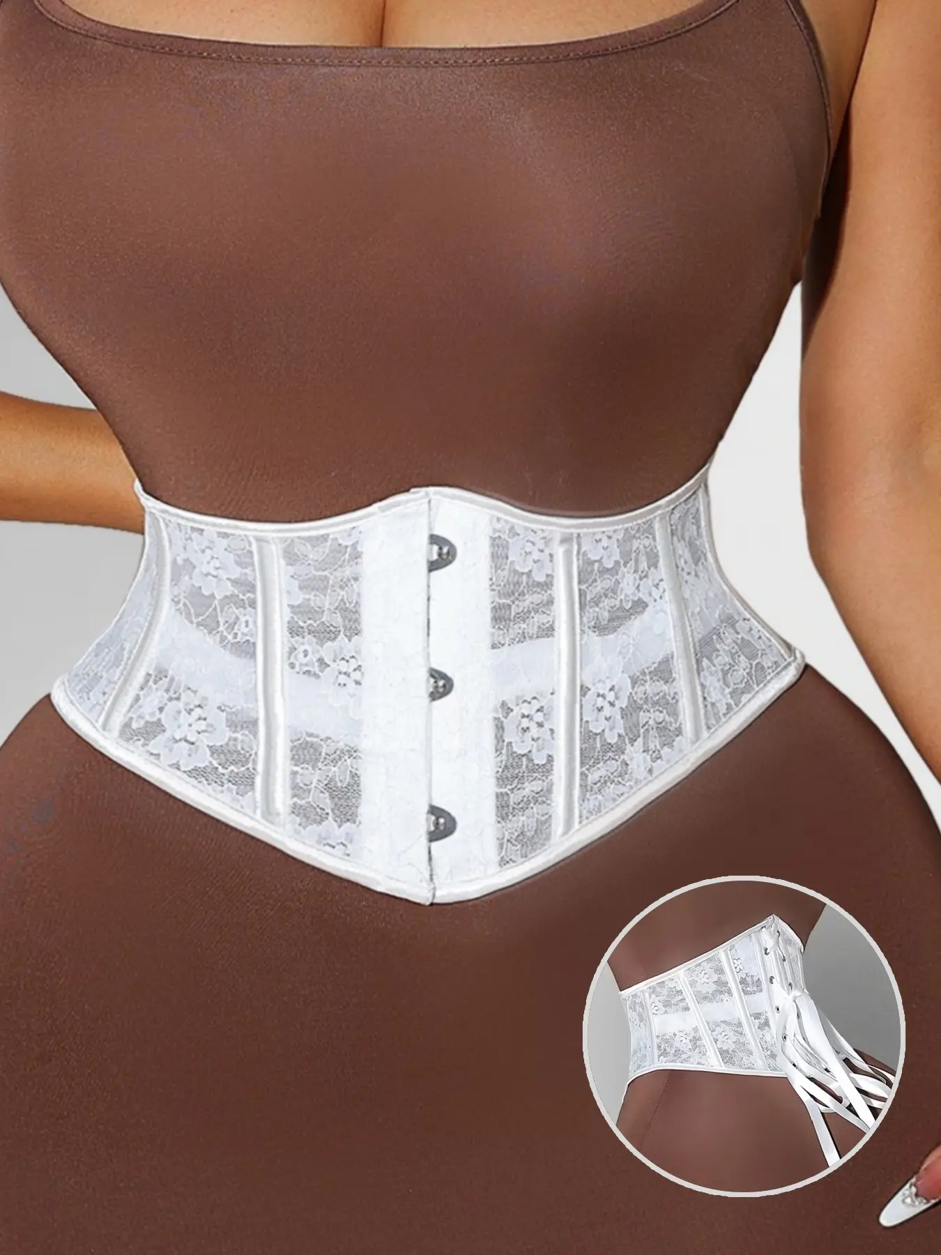 1 Count Women's Lace Waist Cincher Belt, Fajas, Floral Embroidery Corset, Bohemian Inspired Waist Trainer, Sexy Ribbon Girdle,  Tummy Control Shapewear Belts, Versatile Slimming Belt for Bridal Events, Daily Outfits and Postpartum Recovery
