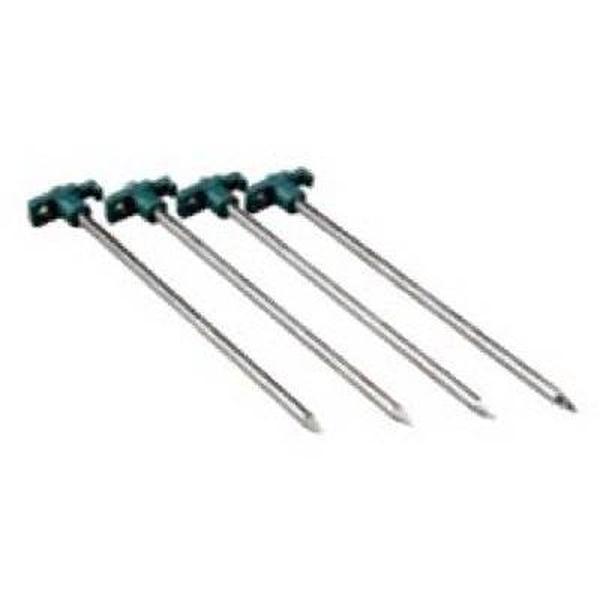 Coleman 10 in. Heavy-Duty Plated Steel Tent Pegs - 4-Pack Camping Accessories with Easy Thread-Through Tops, High-Impact Polypropylene Tops, Heavy-Duty Structure Tent Accessories for Stony Ground