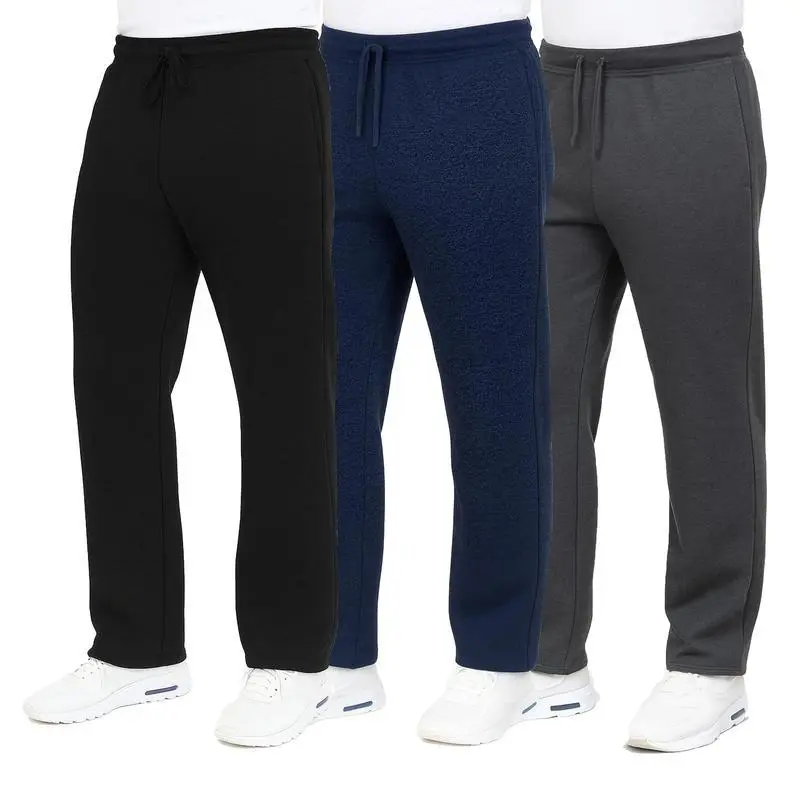 3-Pack Men's Classic Heavyweight Fleece Sweatpants with Open Bottom (S-3XL) 3-Pack Men's Classic Heavyweight Fleece Sweatpants with Open Bottom (S-3XL)