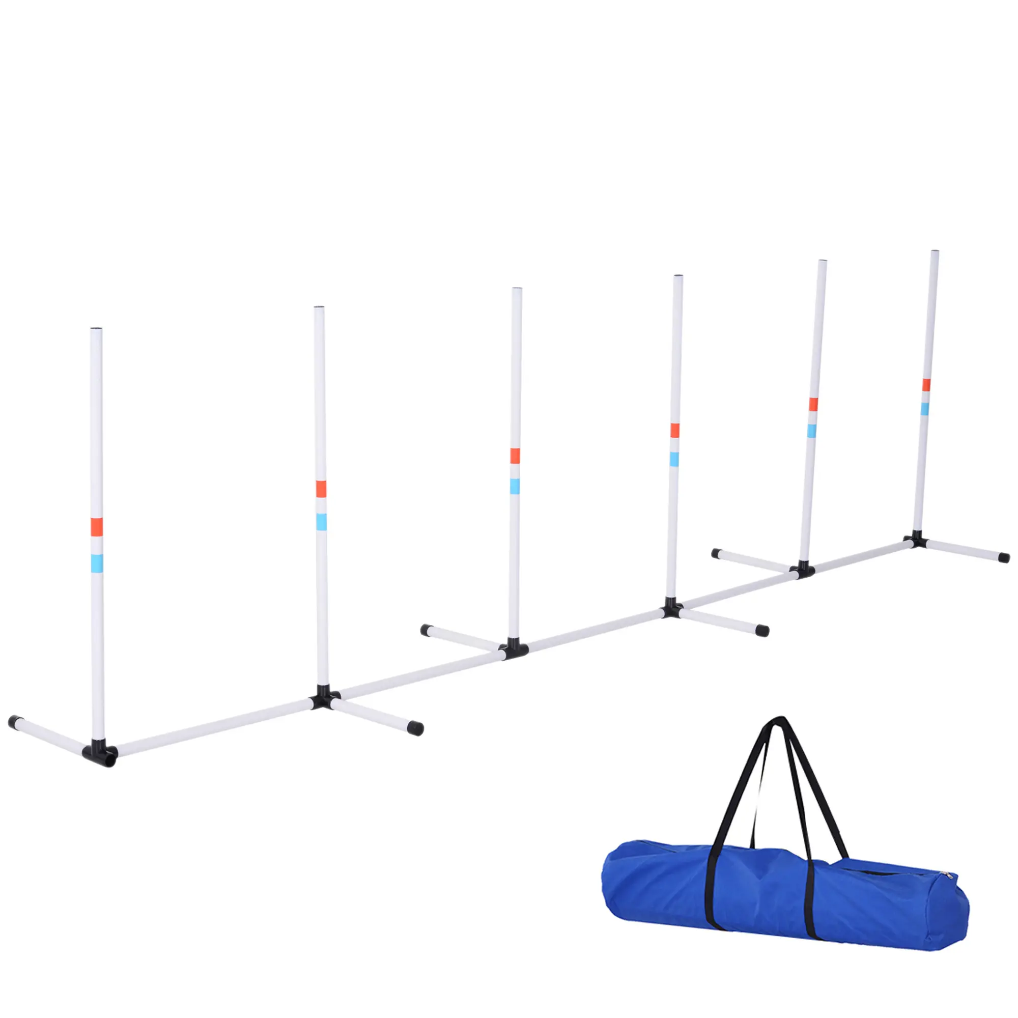 Sturdy Dog Weave Poles, Pet Speed & Agility Obstacle Equipment with Storage Bag – Outdoor Backyard Training, Competition Gear to Boost Focus & Coordination