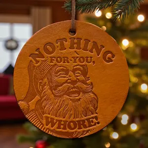 Funny Dirty Santa Christmas Ornament - Gift Idea for Friend, Secret Santa, White Elephant, Includes Gift Box, Made in the USA by Hodge Mill NFYW