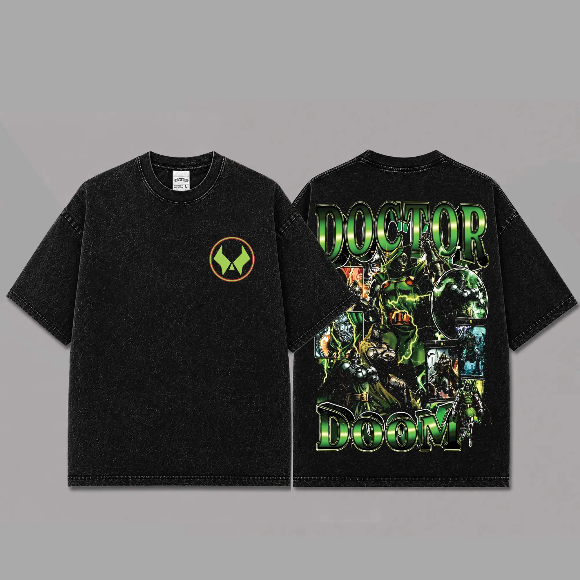 Dr Doom Inspired Oversized Black Graphic T-Shirt, Vintage Movie Actor Fan Tee, The Victor Von Doom Shirt, Y2K Comic Style Streetwear Top, Black Cotton Unisex Tee, Retro Superhero Inspired Shirt, Gift for Movie Fans