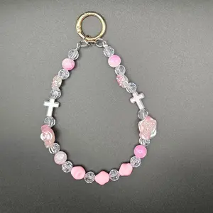 Bag Charm,  Pink Cross