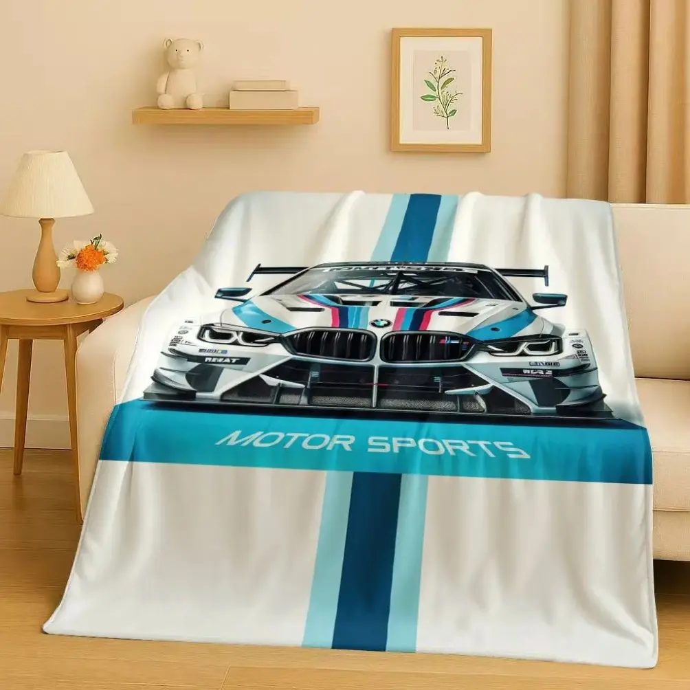 Classic E36 Racing Car Decorative Text Blanket - Ultra Soft, Breathable Lightweight Cartoon Drawing Art Graphic Throw for Home Bedroom, Cabin Travel; Multi-Functional for Decoration, Use, Gifting, Decorative Text Blankets, Cartoon Drawing Blankets