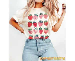 Strawberry T-shirt Comfort Colors Cottagecore Summer Berries Tee