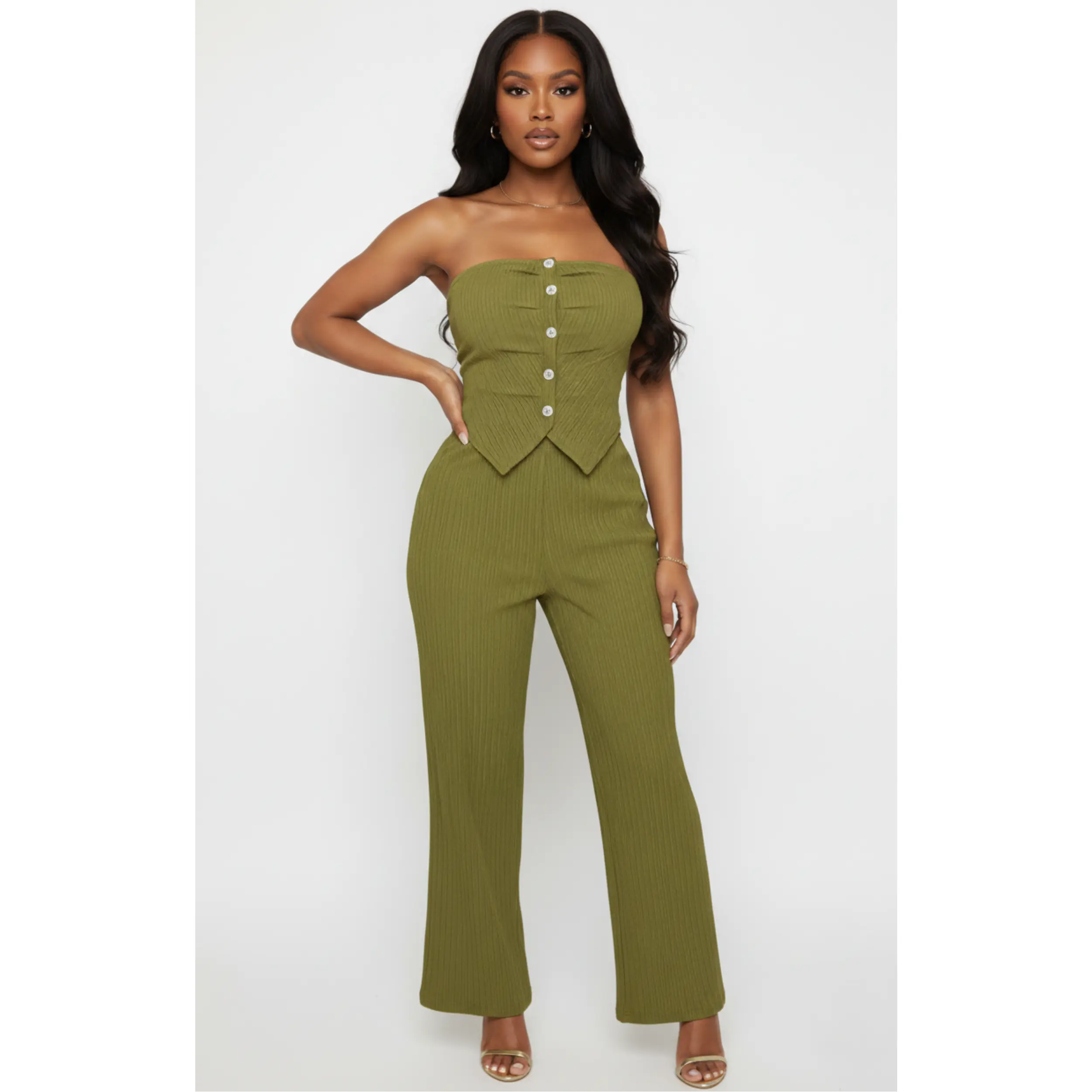 Raya Pants Set - Green