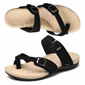 Women's Adjustable Comfort Slides With Thick Soles Ultra Cushioning - Platform Slip-On Sandals For Summer