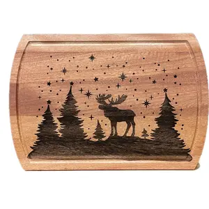 Moose winter scene decorative cutting board, Christmas decor, Christmas gift, moose board, winter board, gift, Christmas, holiday, Chopping