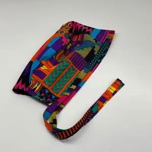 Niceroy Reversible unisex pixie Men surgical SCRUB HAT CAP, nursing caps, tie back cap, satin lining option African print men scrub cap