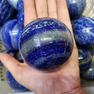 1 count Lapis Lazuli Crystal Sphere Ball Polished Healing Energy Mineral Gemstone Balls for Reiki Chakra Decoration Fengshui 300-400g