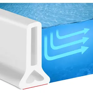 New Collapsible 67 Inch Shower Threshold Water Dam Bath Shower Barrier Water Stopper Retention System Dry and Wet Separation for Bathroom Kitchen and More (5.6ft)
