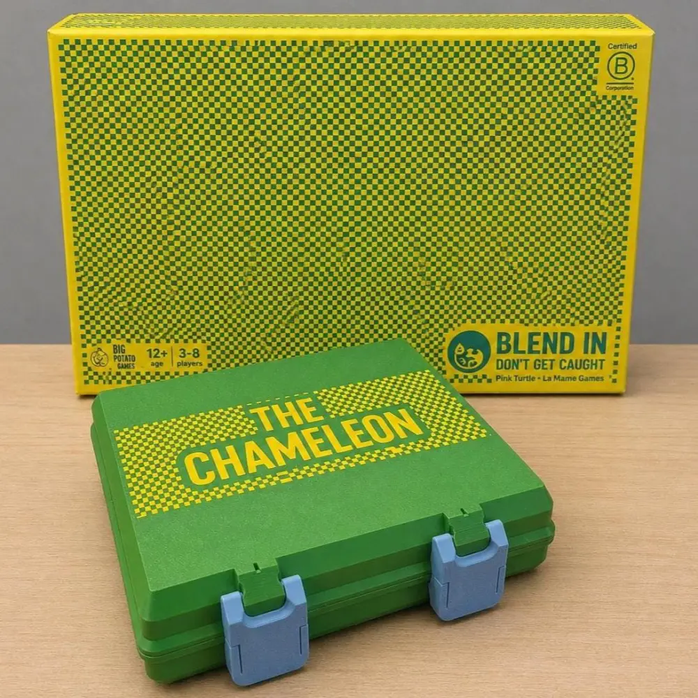 The Chameleon Board Game Storage Case | Organizer with Latches, Travel Friendly