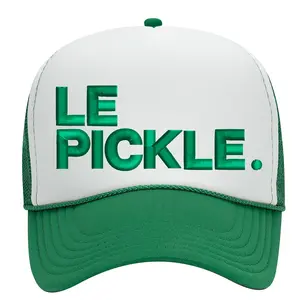Embroidered Pickleball Hat, Pickleball Le Pickle Hat, 5 Panel Foam Hat, Snapback closure, Embroidered Hat, Pickleball Hat