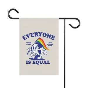 Equal Rights Garden Flag, Retro Garden Flag, Hippie Garden Flag, LGBTQ Flag, Gifts for Gardeners, Funny Garden Flag,Liberal Flag, Pride Flag