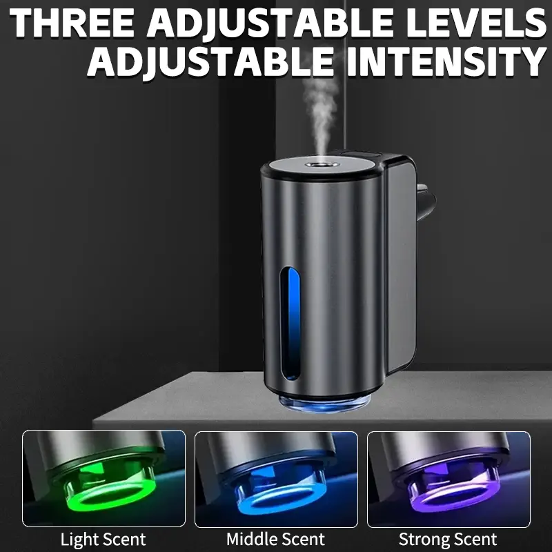 Smart Car Fragrance Diffuser Atomizer - 3 Adjustable Modes, Nano Atomization, Adjustable Intensity, Enhances Interior Fragrance, Fresh Strong Scent, Car Interior Aromatherapy Accessory