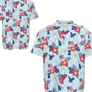 250 Years Of Freedom Hawaiian Shirt, USA 250th Anniversary 1776–2026, Bald Eagle USAn Flag Button Up, Patriotic 4th Of July Shirt