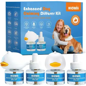2-Pack Dog Pheromone Calming Diffuser Kit for Stress Anxiety Barking & Destructive Behavior Relief, Perfect for Separation Anxiety & Aggression Blue 2 Count