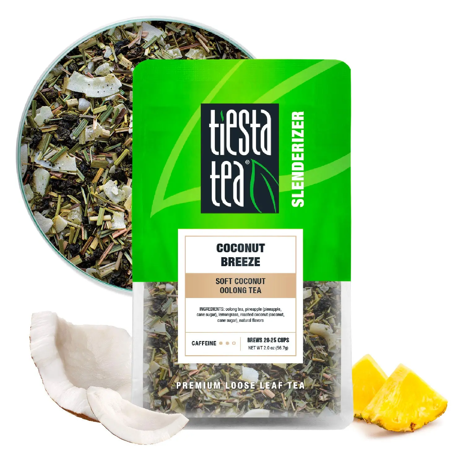Tiesta Tea | Coconut Breeze | Soft Coconut Oolong Tea | Loose Leaf Blend | Medium Caffeinated | Oolong Blend | Make Hot or Iced Beverage