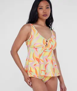 Ring-Front Underwire Tankini Top