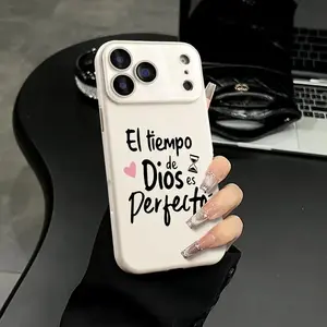 Inspirational Faith Quote Custom Smartphone Case - "God’s Timing is Perfect" Text, Slim Shockproof Protective Cover for iPhone, Mobile Tech Accessories with Reliable Protection