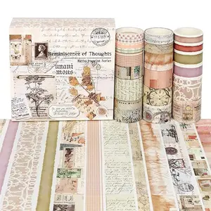20 Rolls Vintage Aesthetic Washi Tape Set Decorative washi tapes, DIY tapes, retro tapes