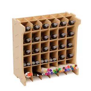 Paint Rack Organizer for 30 Bottles of Paints, Plastic Model Paint Rack, Craft Supplies Storage, MDF Material, Model Tools Storage Suitable for Tamiya Paints, Miniature Model Paint Set GK9