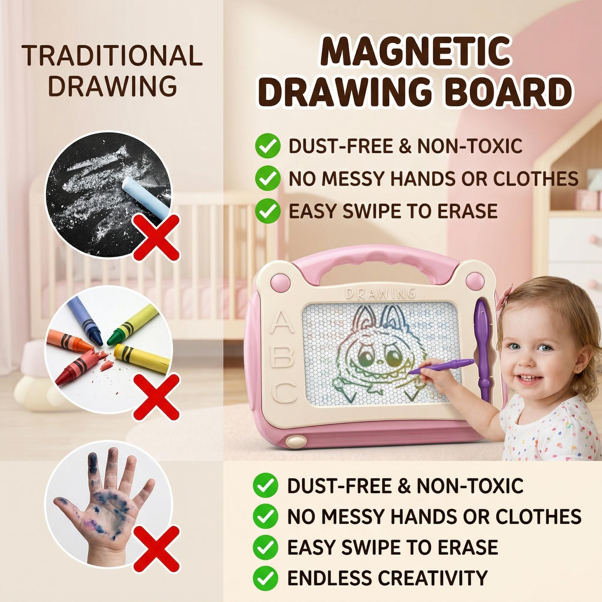 Magnetic Drawing Board for Toddlers Toddler Toys for Age 1 2 3 Boys Girls, Sketch Pad Birthday Easter Christmas Halloween Kids Toy Gifts for Boys and Girls