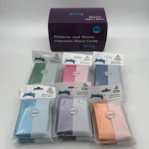Lenayuyu 1 Box of 720 Counts -12packs Mix Color Double Matte Japanese Small Card Sleeves 62mmx89mm Card Sleeves, Toploading fits for Japanese Trading Card Perfect Size