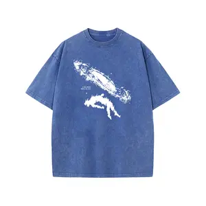 Acid Wash Galaxy Print Oversized Cotton Solid Drop Shoulder T-Shirts for Mens Vintage Streetwear Basic Tees Baggy Unisex Tops Women‘s Oversize Shirt Unisex Christian