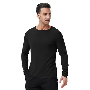 Outdoor Men's Merino Wool Quick-Drying Hiking Warm Long-Sleeved Underwear Sports ski Base Layer top 250g