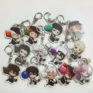 Anime Bungou Stray Dogs Arcylic Keychain Atsushi Nakajima Dazai Flower Key Chain Women Men Accessories Bag Pendant Chaveio Gifts