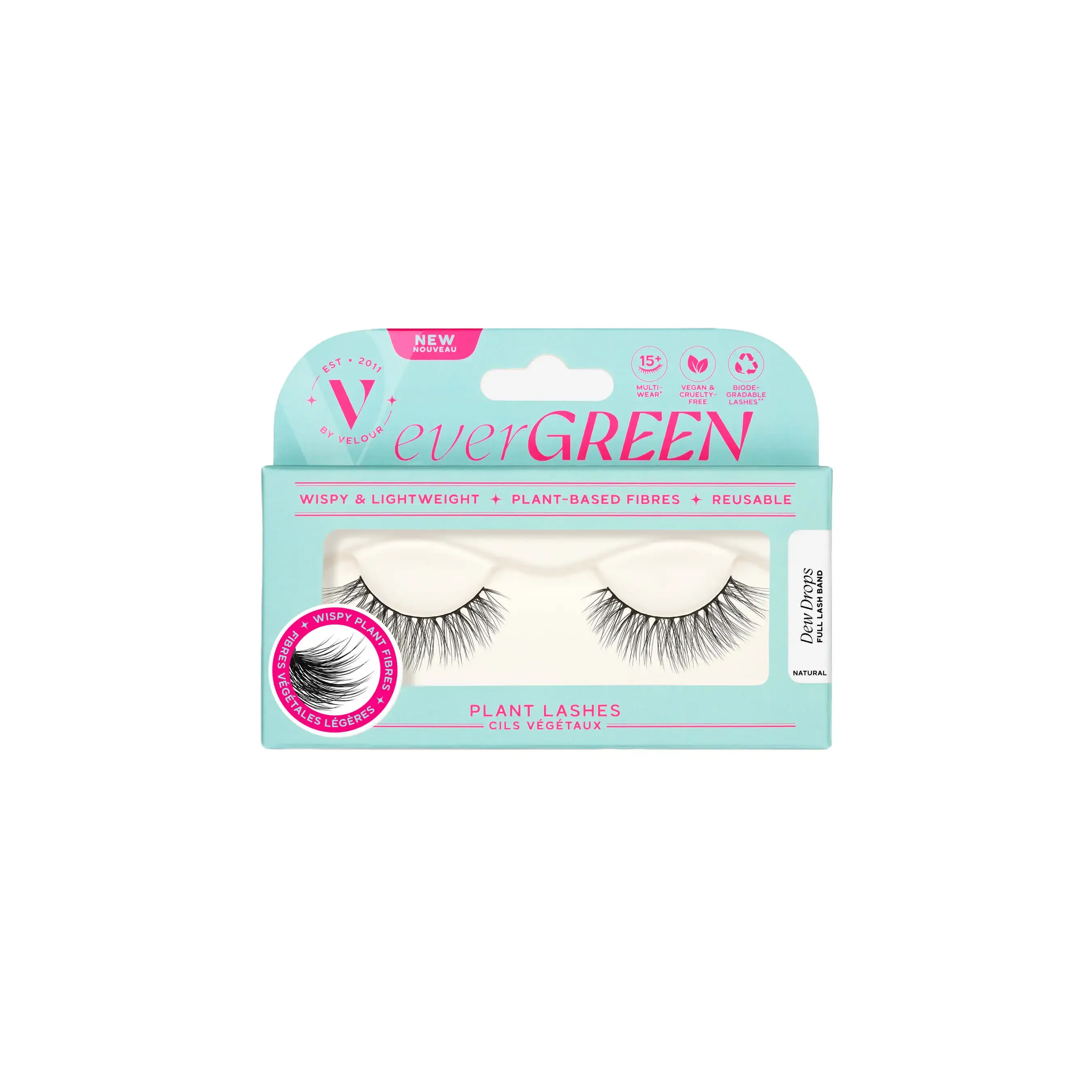 Dew Drops Biodegradable* Plant-Fibre False Eyelashes Makeup Gentle