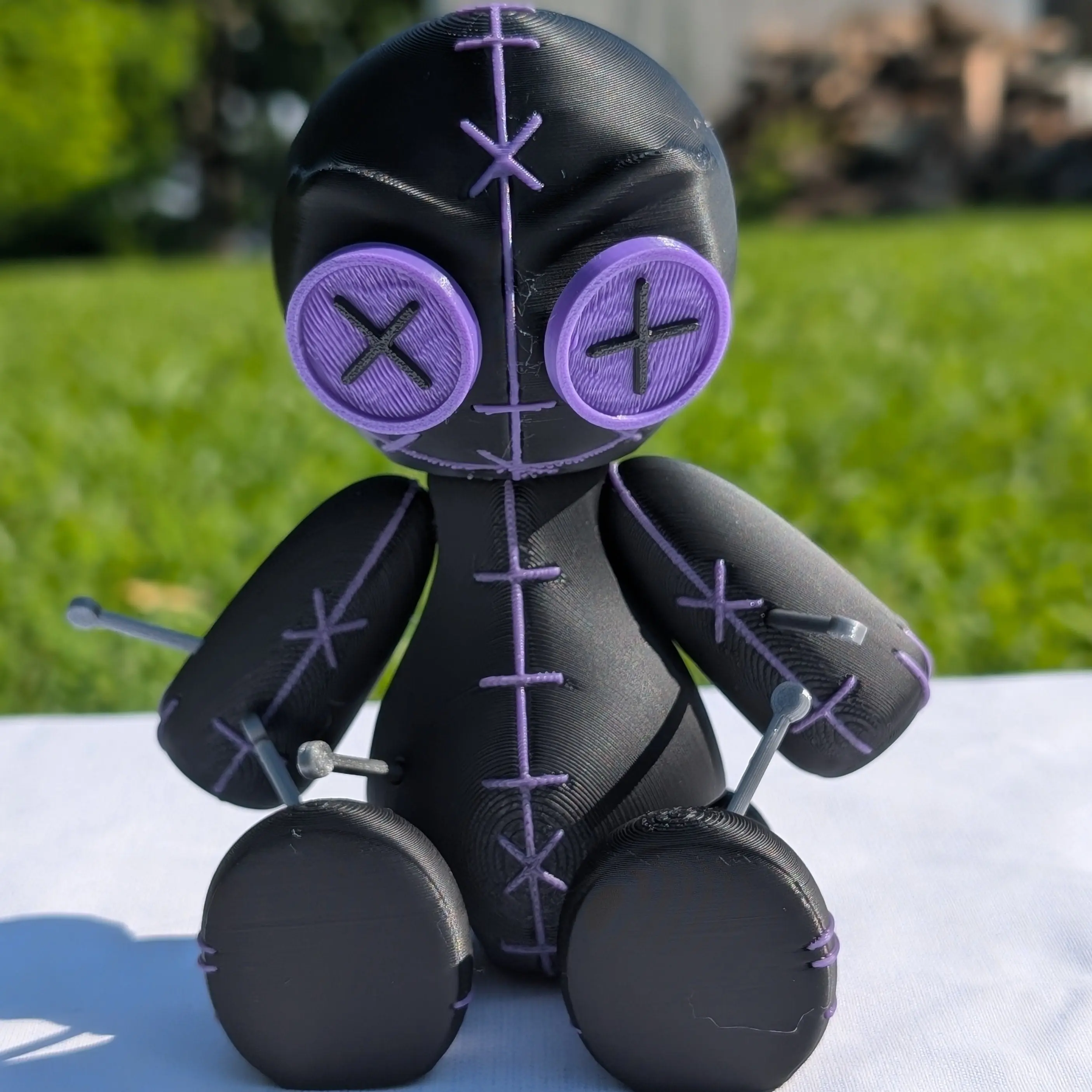 Articulated Voodoo Doll Figure with Pins (3D Printed)
