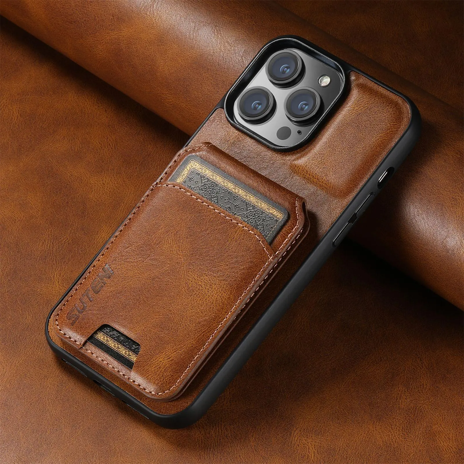 Applicable PU Card Phone Case