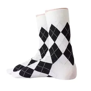Argyle Socks from the Sock Panda (Quarter Socks) - Black and White