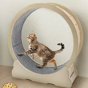 Cat Wheel for Indoor Cats,  Safety Durable Large Quiet Cat Treadmill with Detachable Carpeted Runway, Cat Exercise Running Wheel for Health and Entertainment  Engagement