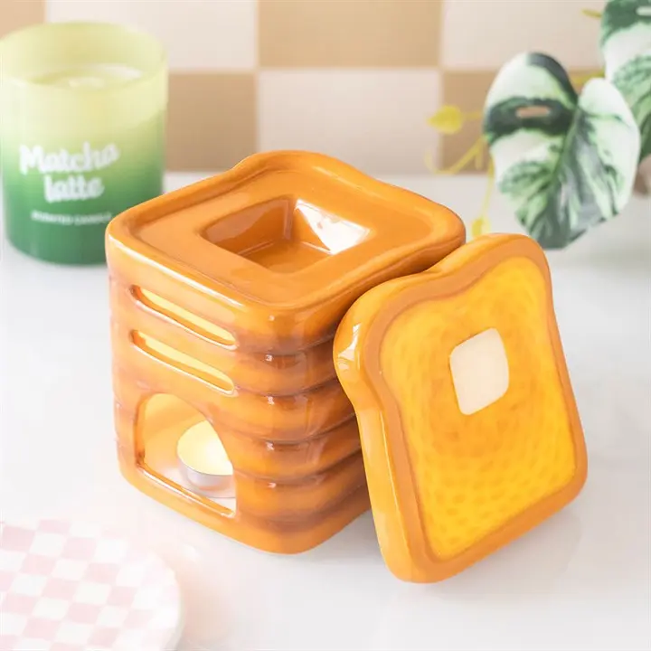 French Toast Stack Tealight Wax Warmer - High Quality Wax Warmers for Wax Melts, Compatible with illuminatedbymia Gel Wax Melts, Decorative Wax Warmers for Wax Melts