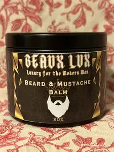 Beaux Lux Beard & Mustache Balm for Comfortable Hair Care 3oz