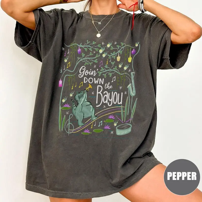 Comfort Colors Bayou Adventure Shirt, Retro Frog Princess Inspired Tee, Southern Riverboat Vacation Graphic Shirt