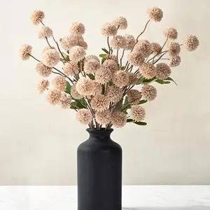 12pcs Artificial Snowball PomPom Flowers without Vase, Faux Ping Pong Flower Bouquet, Decorative Flower for Mother’s Day, Valentine’s Day, Christmas, Birthdays, Party Wedding, Home Decor Supplies, Artificial Flower Arrangements #GLOBAL PICKS