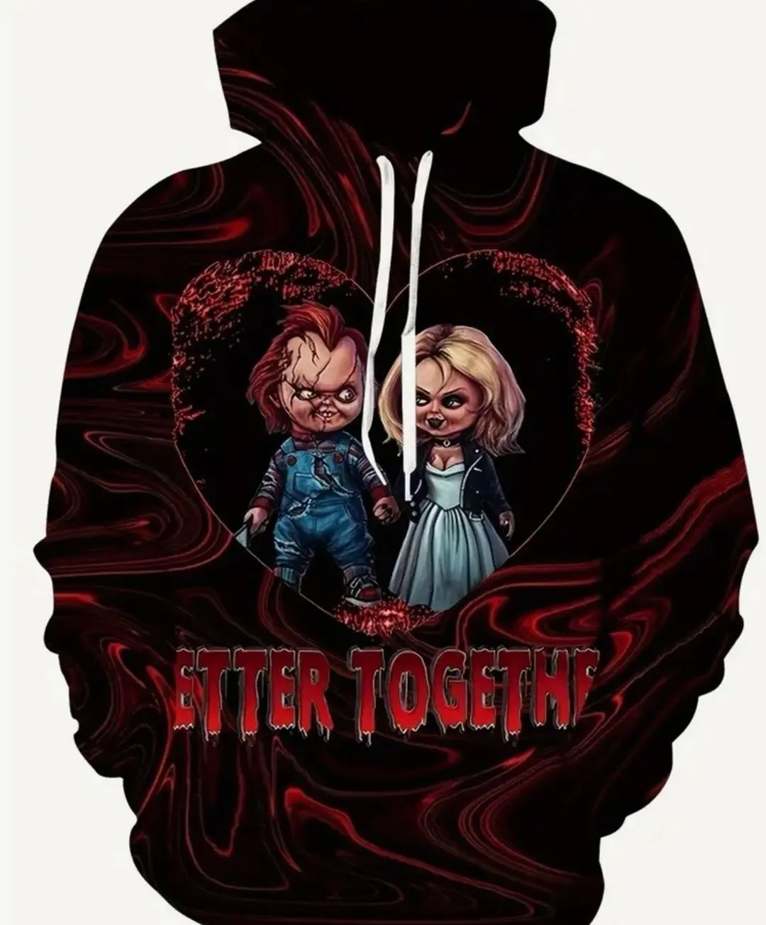 Horror Hoodie Movie Size Large/chucky Sweater Large/cosplay Sweater Large
