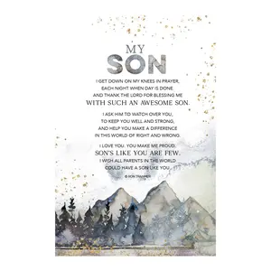 My Son Wood Plaque with Easel and Hanger