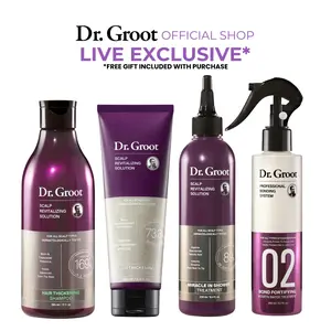 Dr. Groot 3-Step Bundle + Professional Bonding System Keratin Water Treatment Korean Nourishing Haircare Set for Volume Strengthening & Hair Loss Reduction