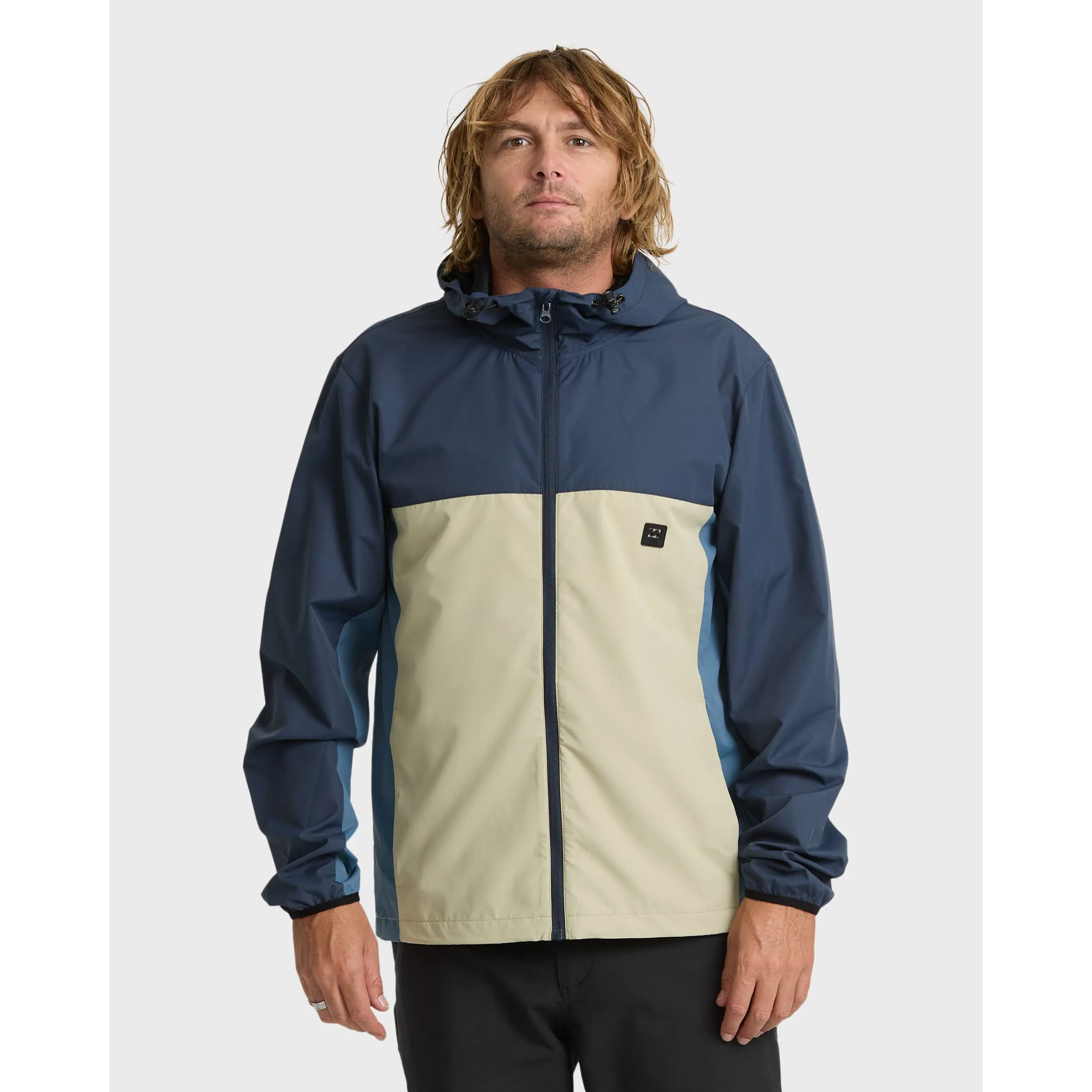 BILLABONG Timberwood Windbreaker Jacket, Men's Lightweight Regular Fit Zip-Up Windbreaker with Mesh Lining and Pockets, Casual Outdoor Layer for Spring Fall Hiking Travel and Everyday Wear