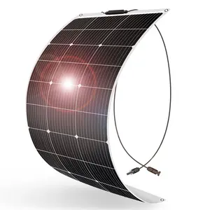 DOKIO Semi-Flexible Solar Panel 105W（1 count-2 counts-4 counts） 12V Bendable Thin Film Monocrystalline Lightweight(4.9lb) for Caravan RV Boat Camper Trailer…
