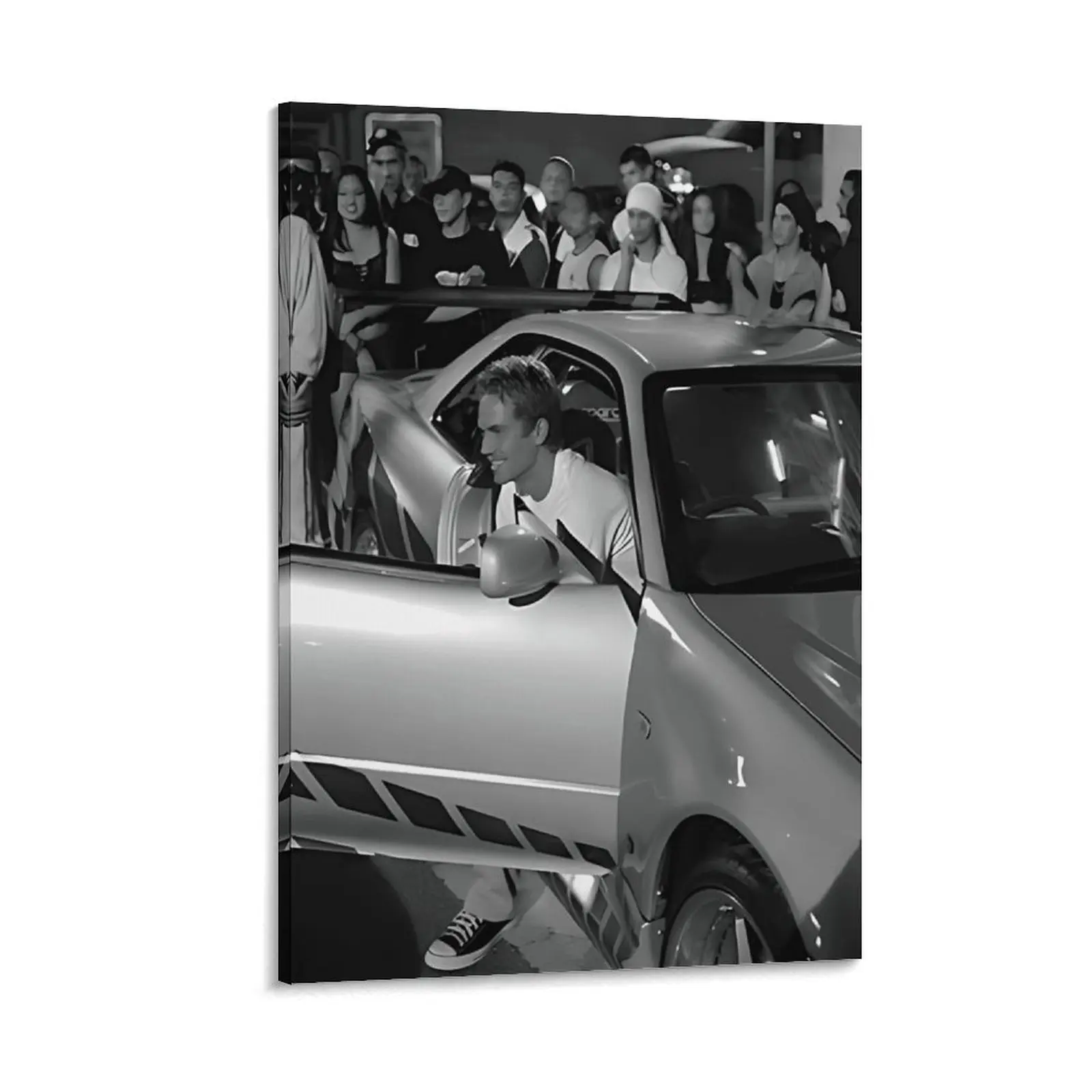 Paul Walker poster, old Hollywood decor, canvas painting, black and white, vintage photograph, movie poster