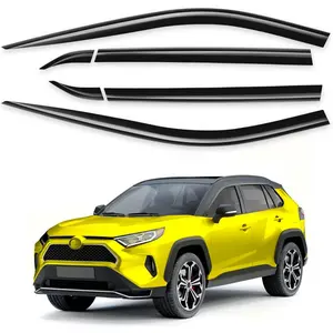 6 pcs-Window Rain Guards Fit for Toyota RAV4 2019-2025 Low Profile Window Visor Extra Durable Tape-On Window Deflectors RAV 4 Vent Visors Vent Shades Rain Guards Ext