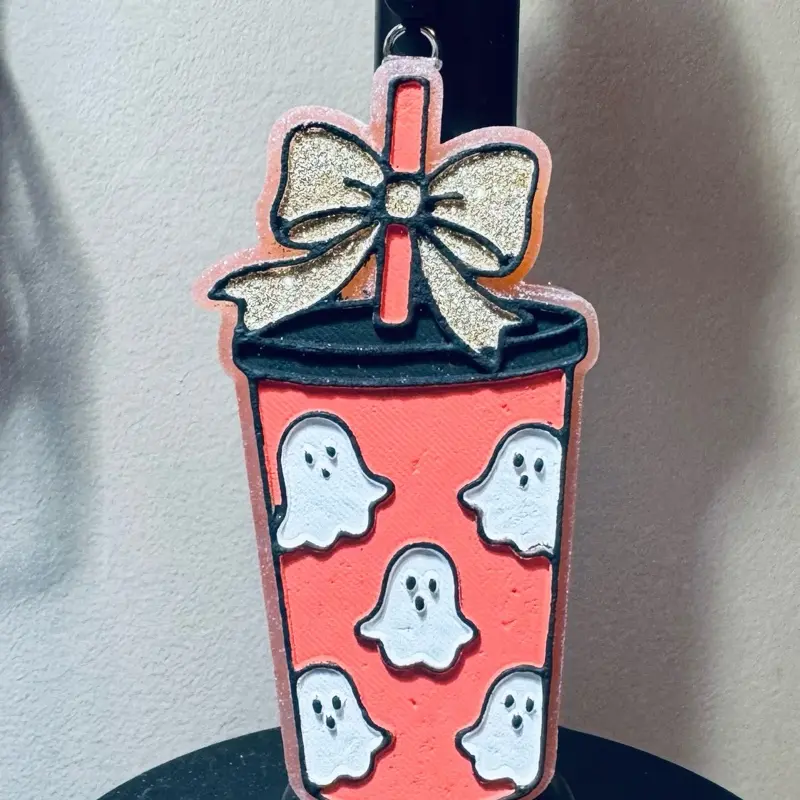 Boo-latte Ghost Drink Cup Freshie Car Air Freshener